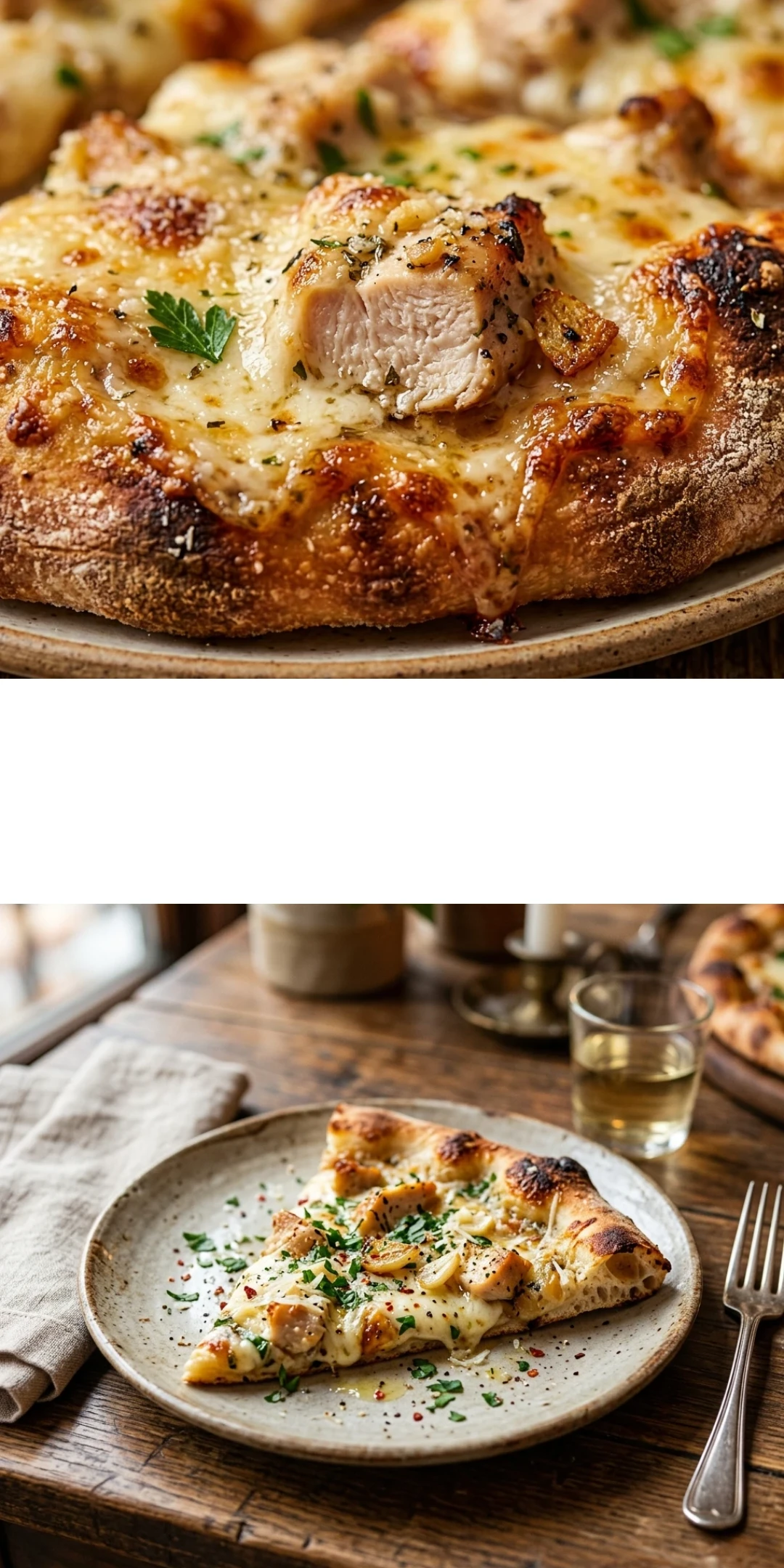 Garlic Parmesan Chicken Pizza