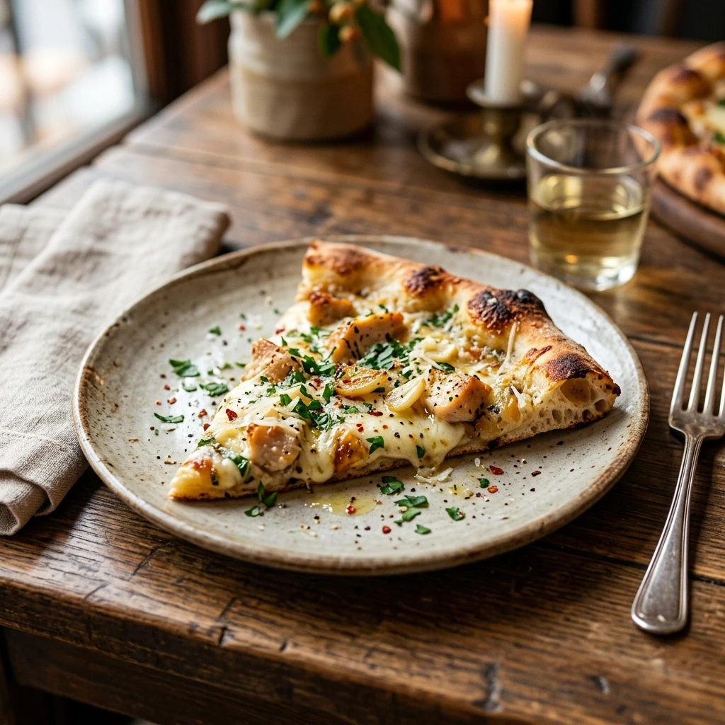 Garlic Parmesan Chicken Pizza