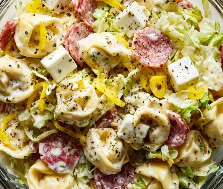 Italian Grinder Tortellini Salad with fresh ingredients and flavors