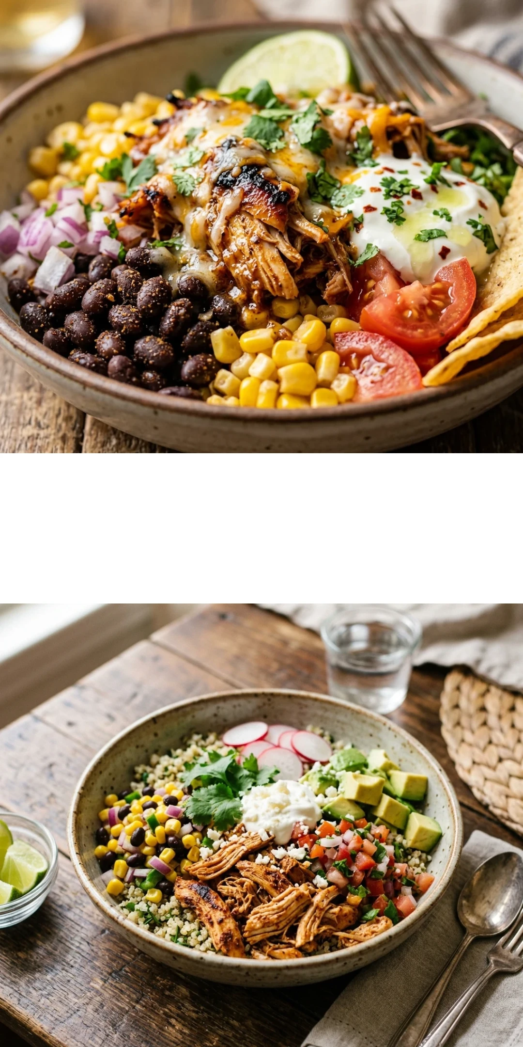 Loaded Chicken Taco Bowls