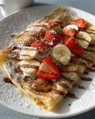 Delicious low-carb high-protein crepes served with toppings