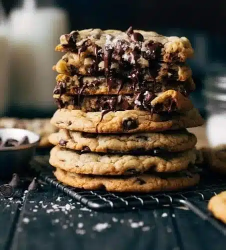 Delicious melt-in-your-mouth chocolate chip cookies fresh out of the oven