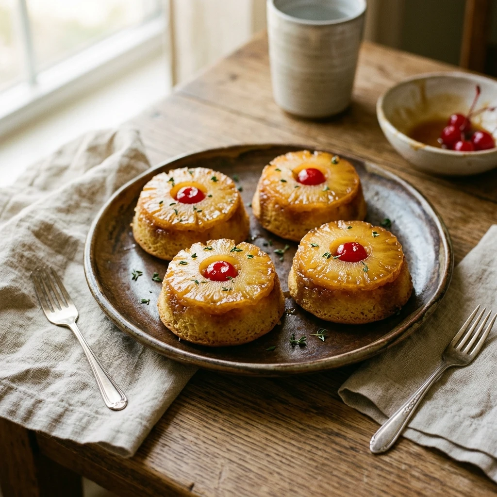 Mini Pineapple Upside Down Cakes