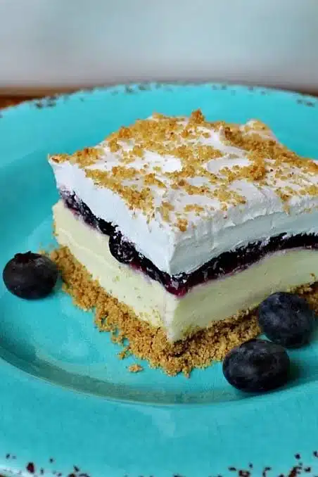 No Bake Lemon Blueberry Dream Dessert