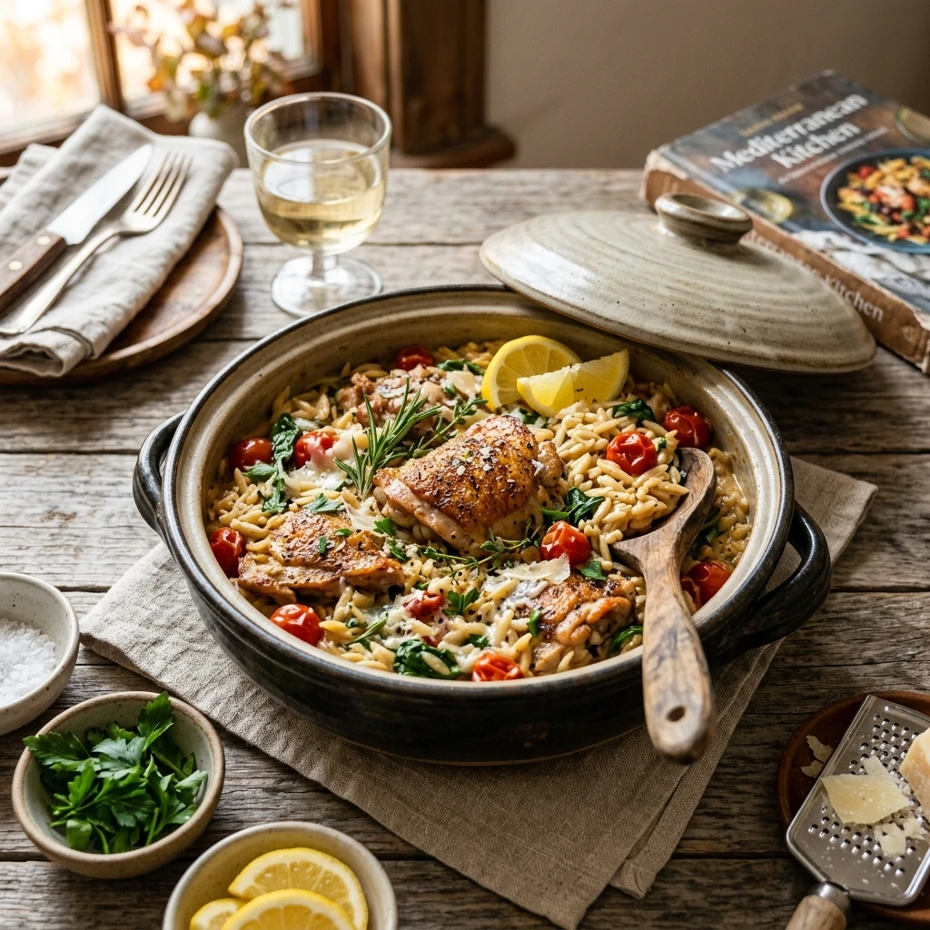 one pot chicken orzo