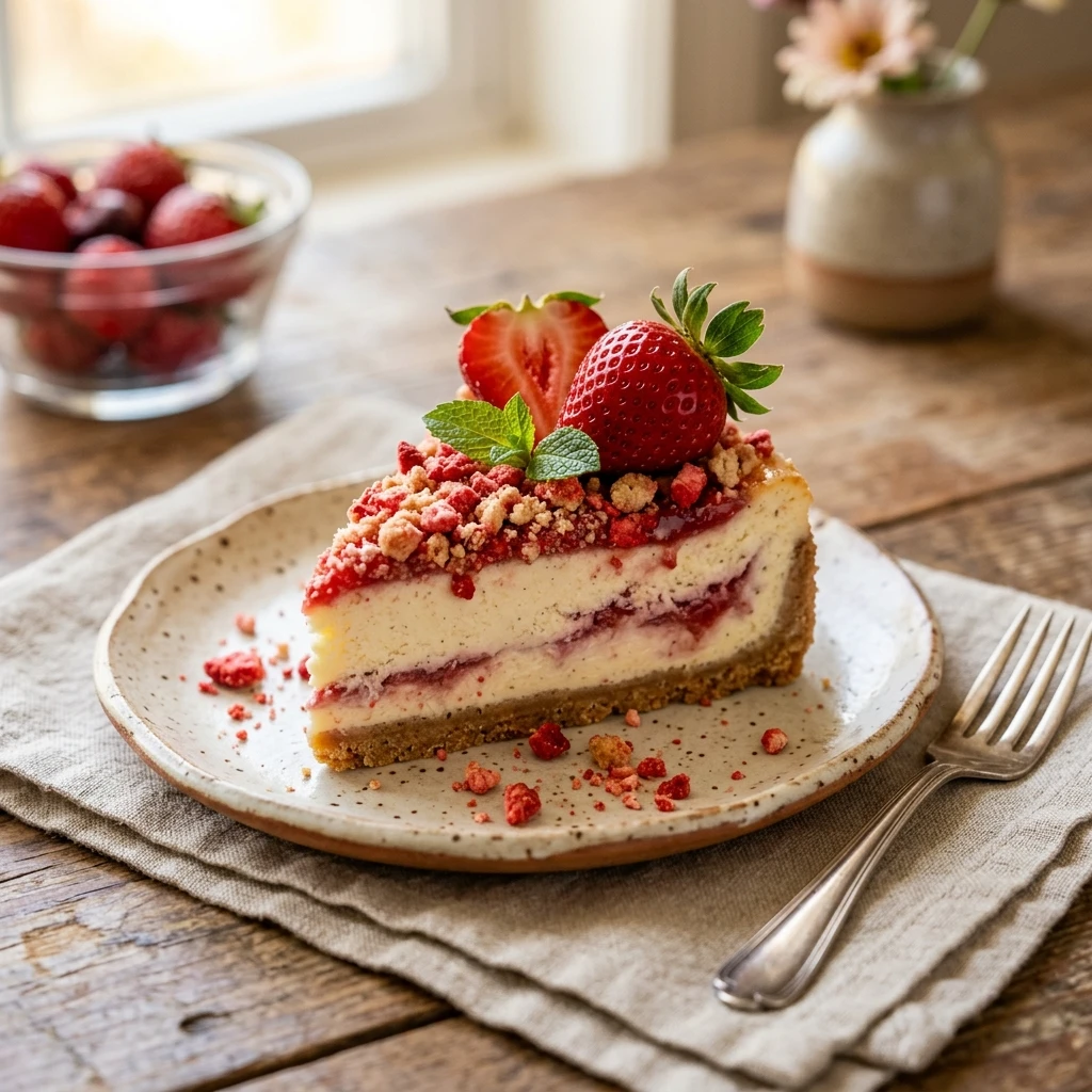 Strawberry Crunch Cheesecake