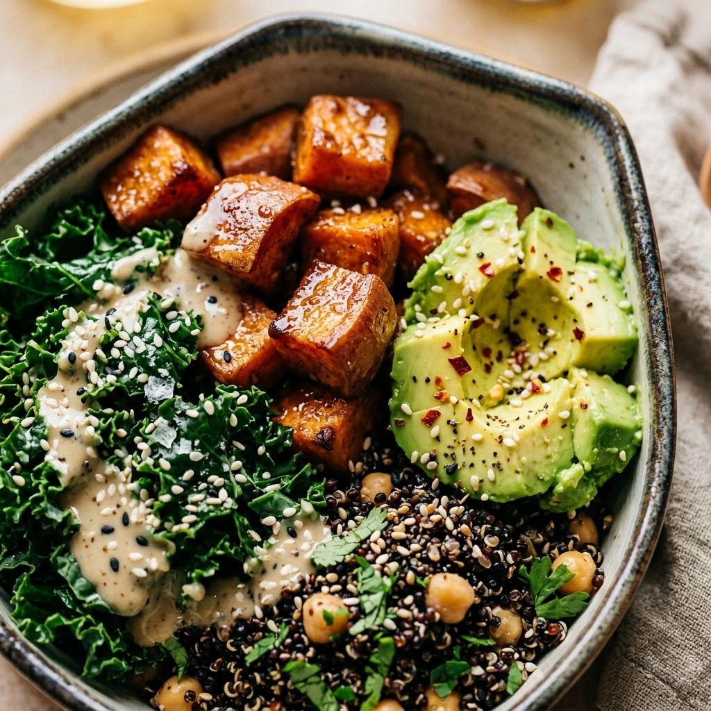 sweet potato buddha bowl