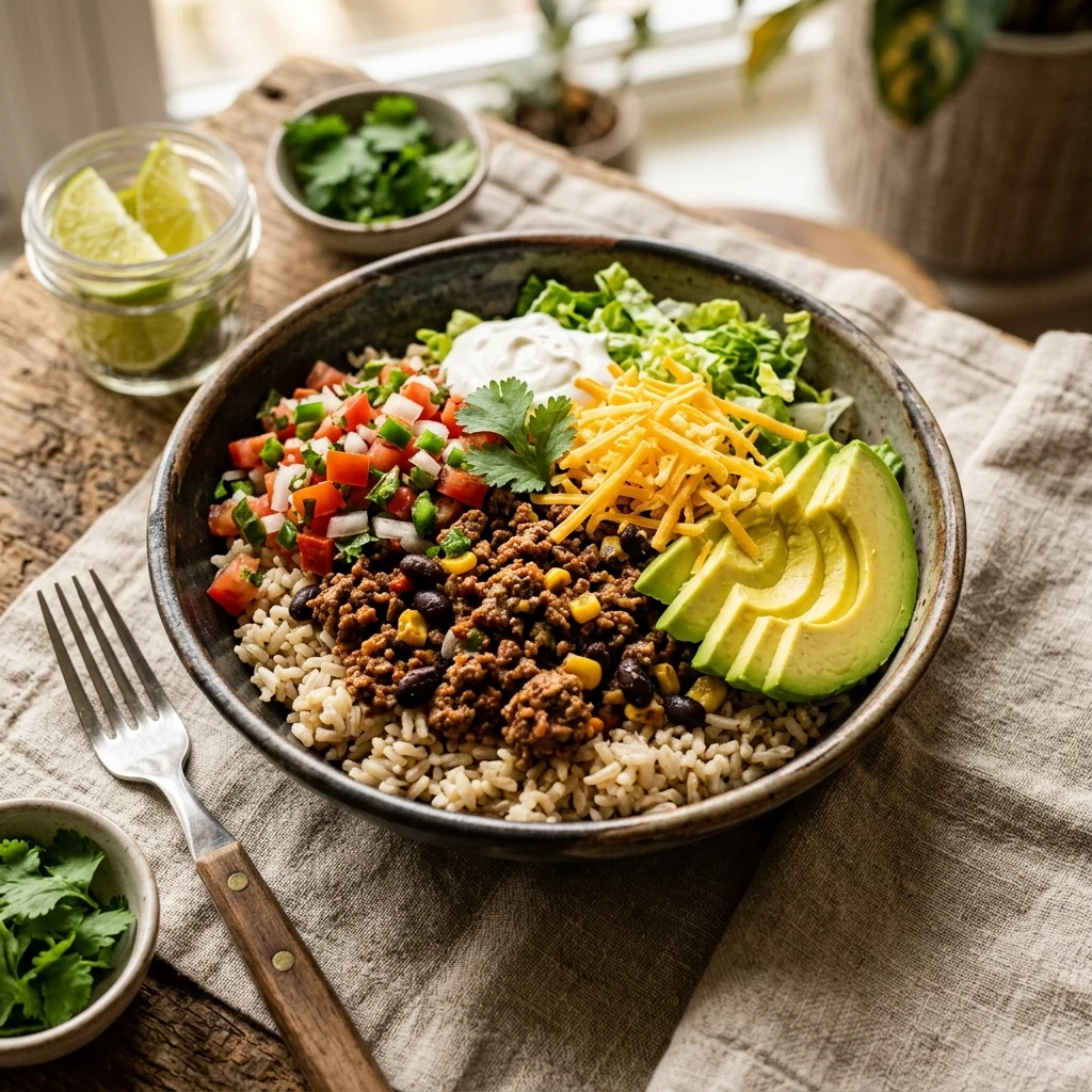 taco rice bowl recipe