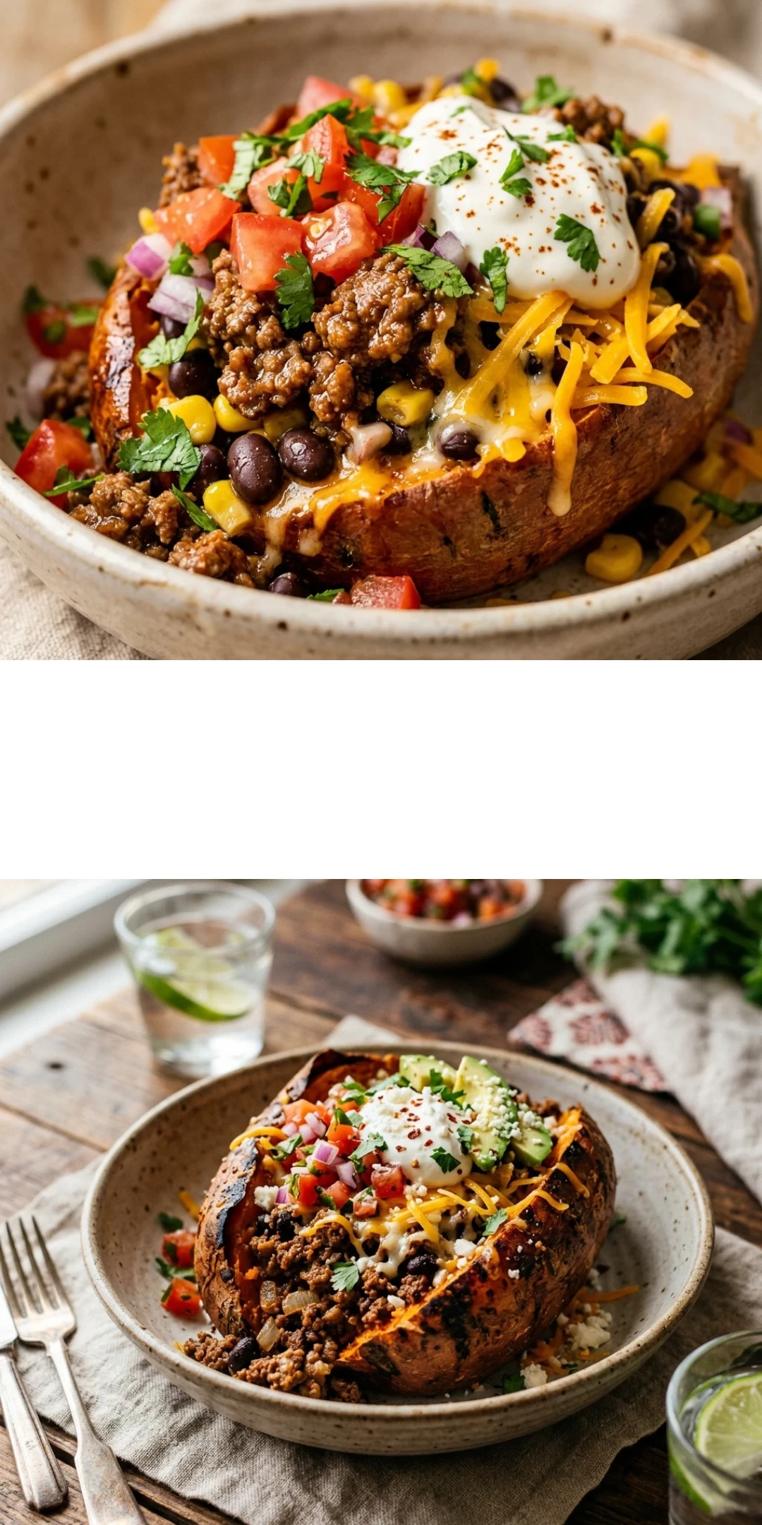 Taco Stuffed Sweet Potatoes