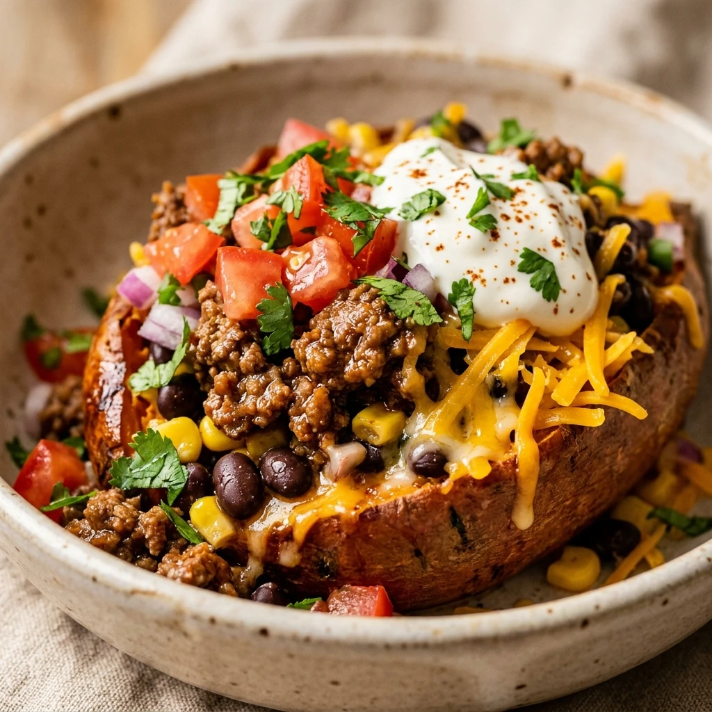Taco Stuffed Sweet Potatoes
