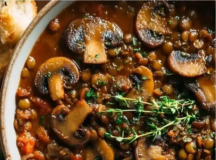 Vegan Lentil Mushroom Stew