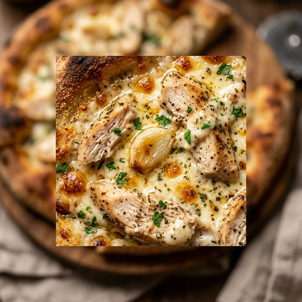 White Garlic Chicken Pizza