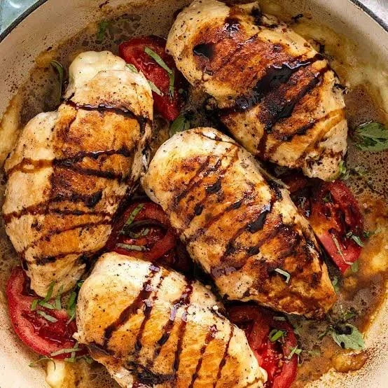 Delicious Caprese Stuffed Chicken with tomatoes and mozzarella