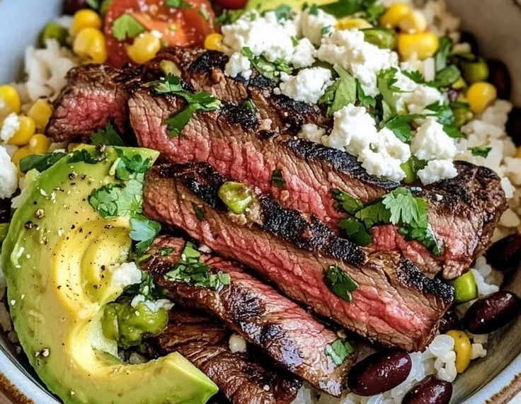 Delicious cilantro lime steak bowls with fresh ingredients and vibrant flavors