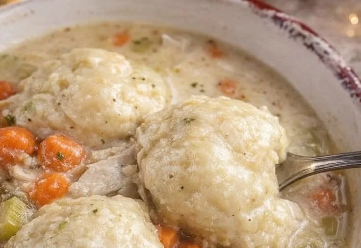 Bowl of creamy potato hamburger soup with ingredients and herbs