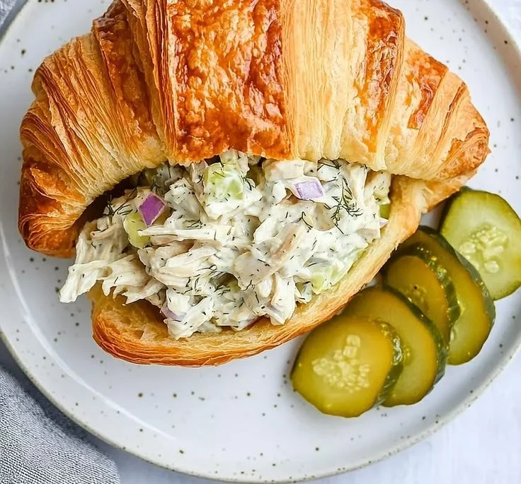 Crunchy Dill Pickle Chicken Salad with vibrant ingredients in a bowl
