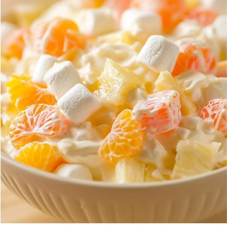 Colorful Hawaiian Fruit Salad with fresh tropical fruits