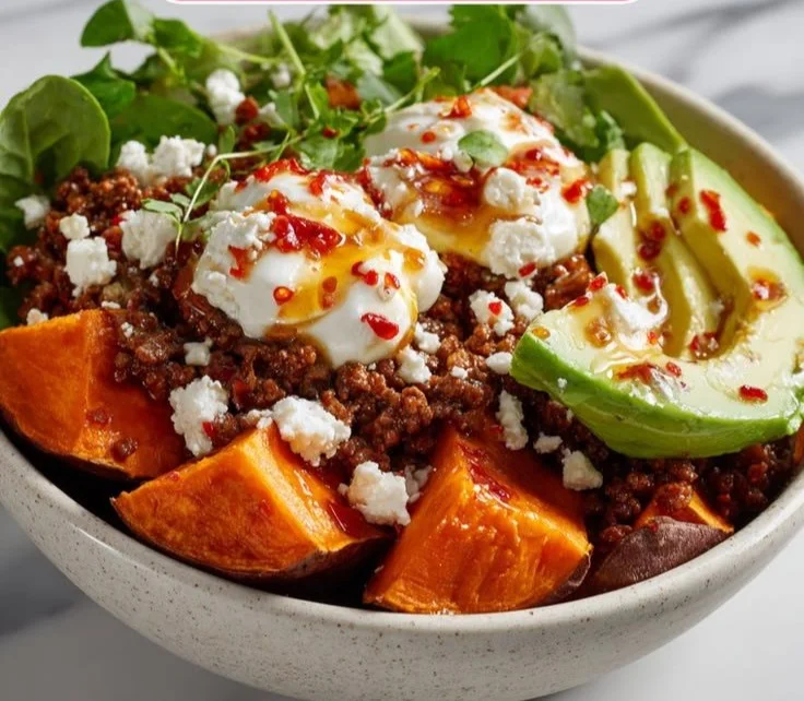 High-Protein Cottage Cheese Taco Bowl with fresh toppings and spices
