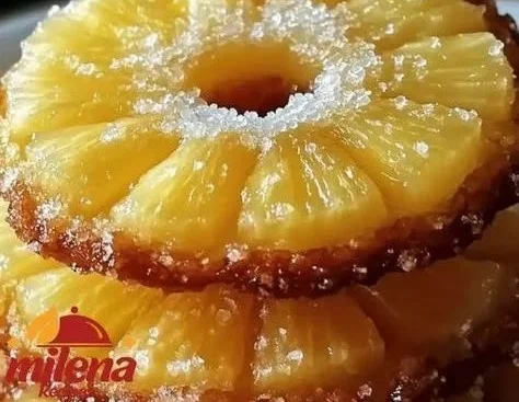 Delicious Pineapple Upside-Down Cookies topped with pineapple and cherry.