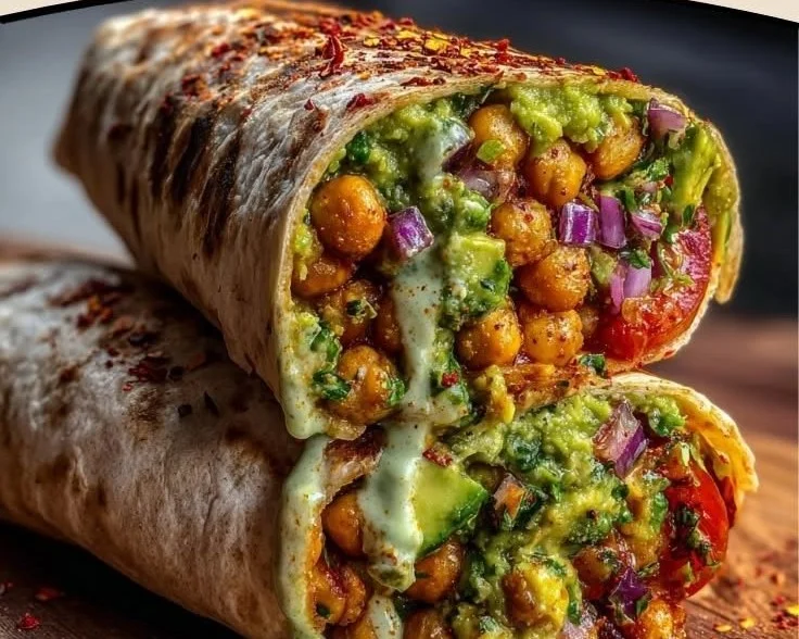 Delicious vegan vegetable wraps filled with fresh veggies and herbs