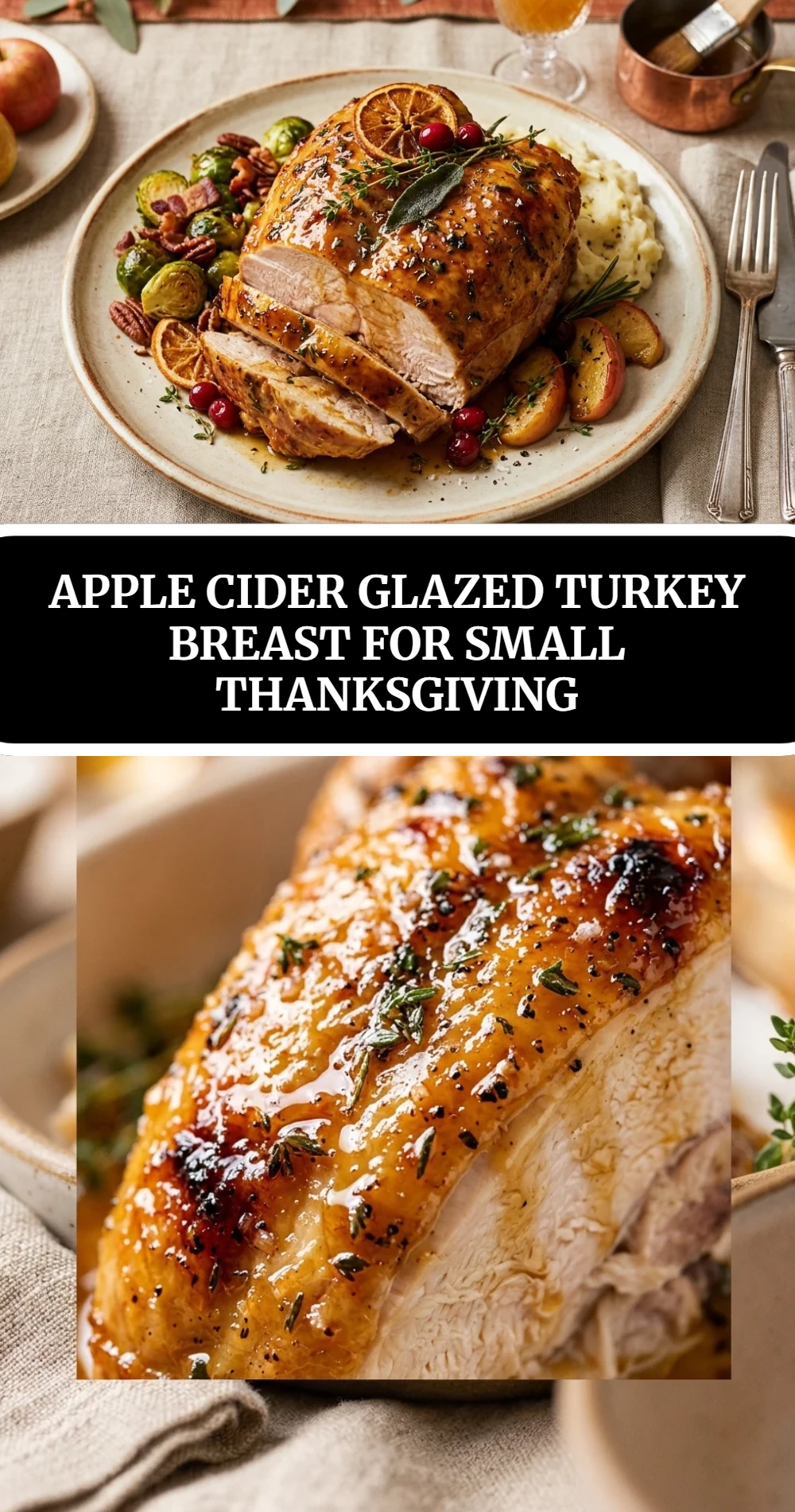 Apple Cider Glazed Turkey Breast for Small Thanksgiving
