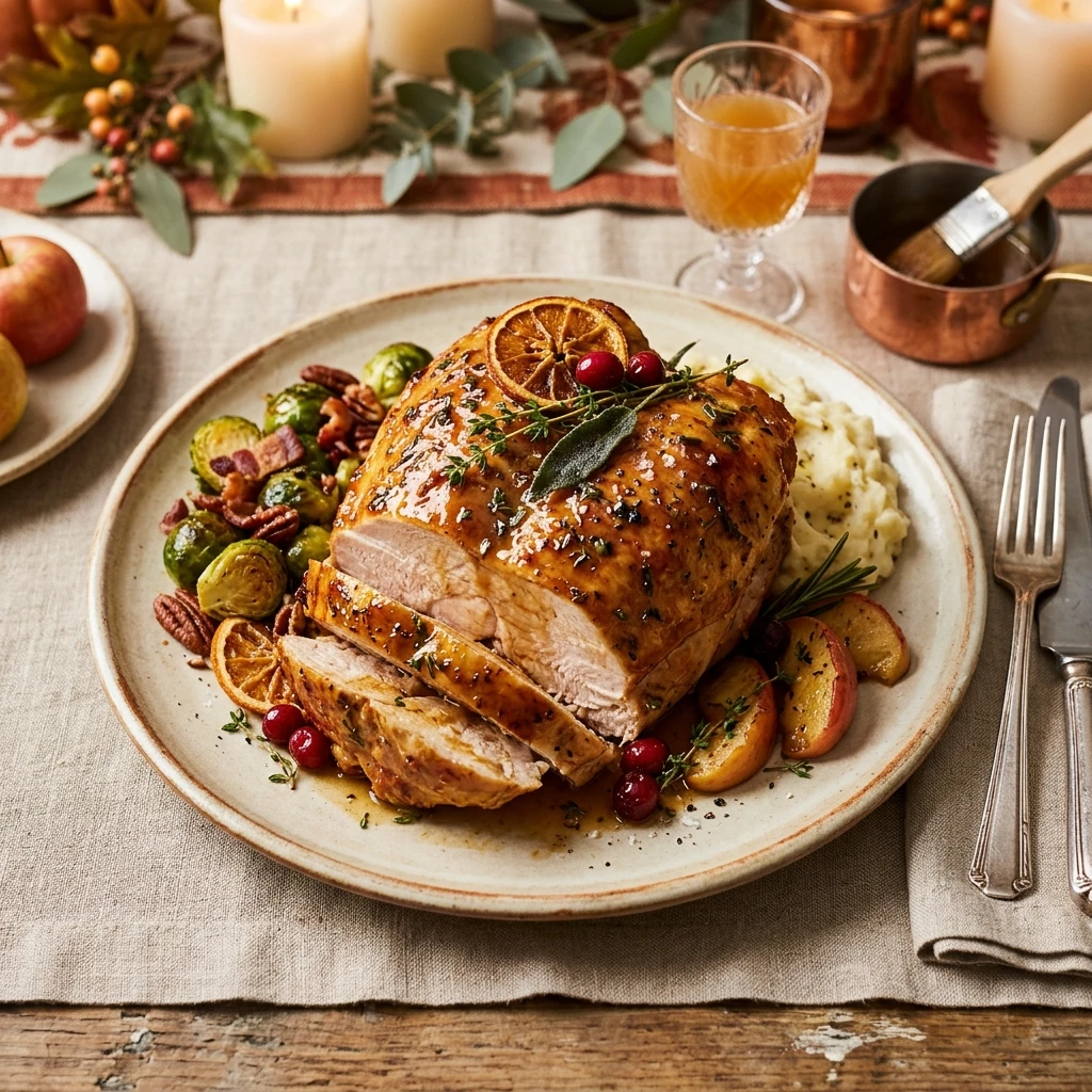 Apple Cider Glazed Turkey Breast for Small Thanksgiving