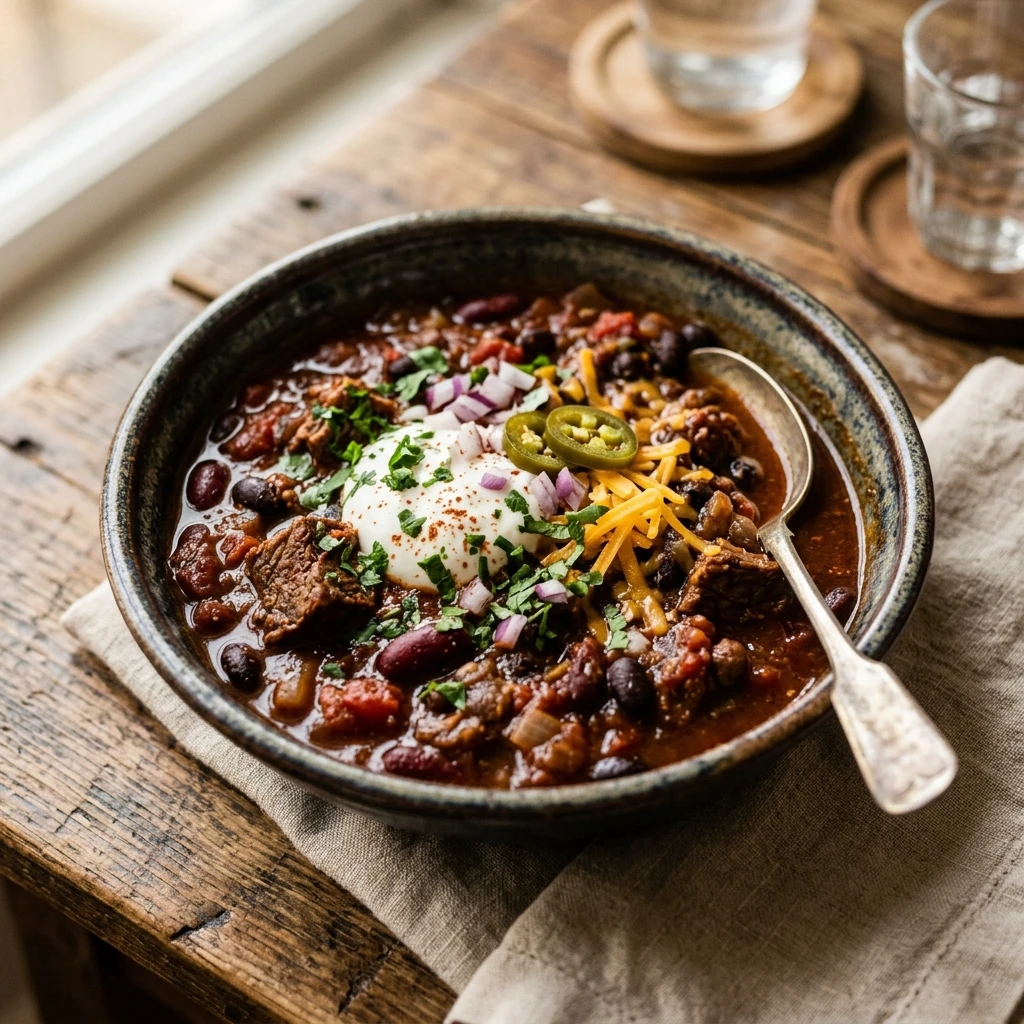 Award Winning Beef Chili Crockpot