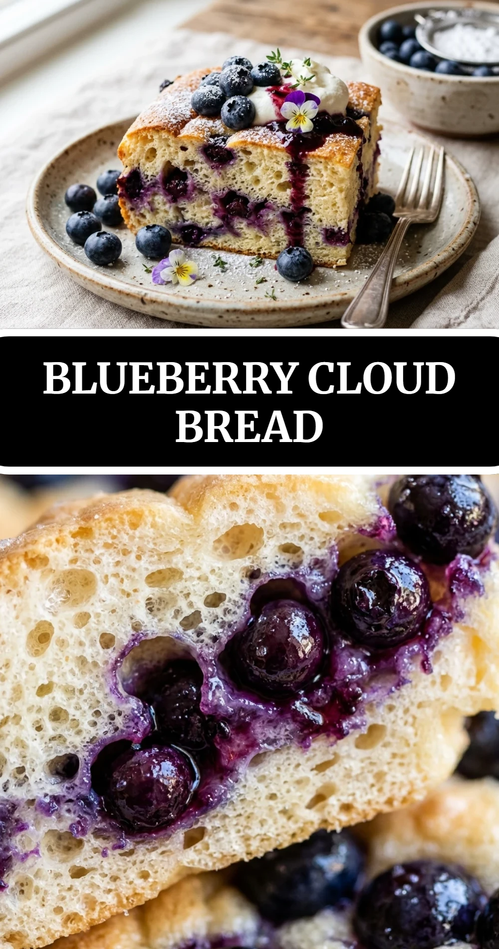 Blueberry Cloud Bread