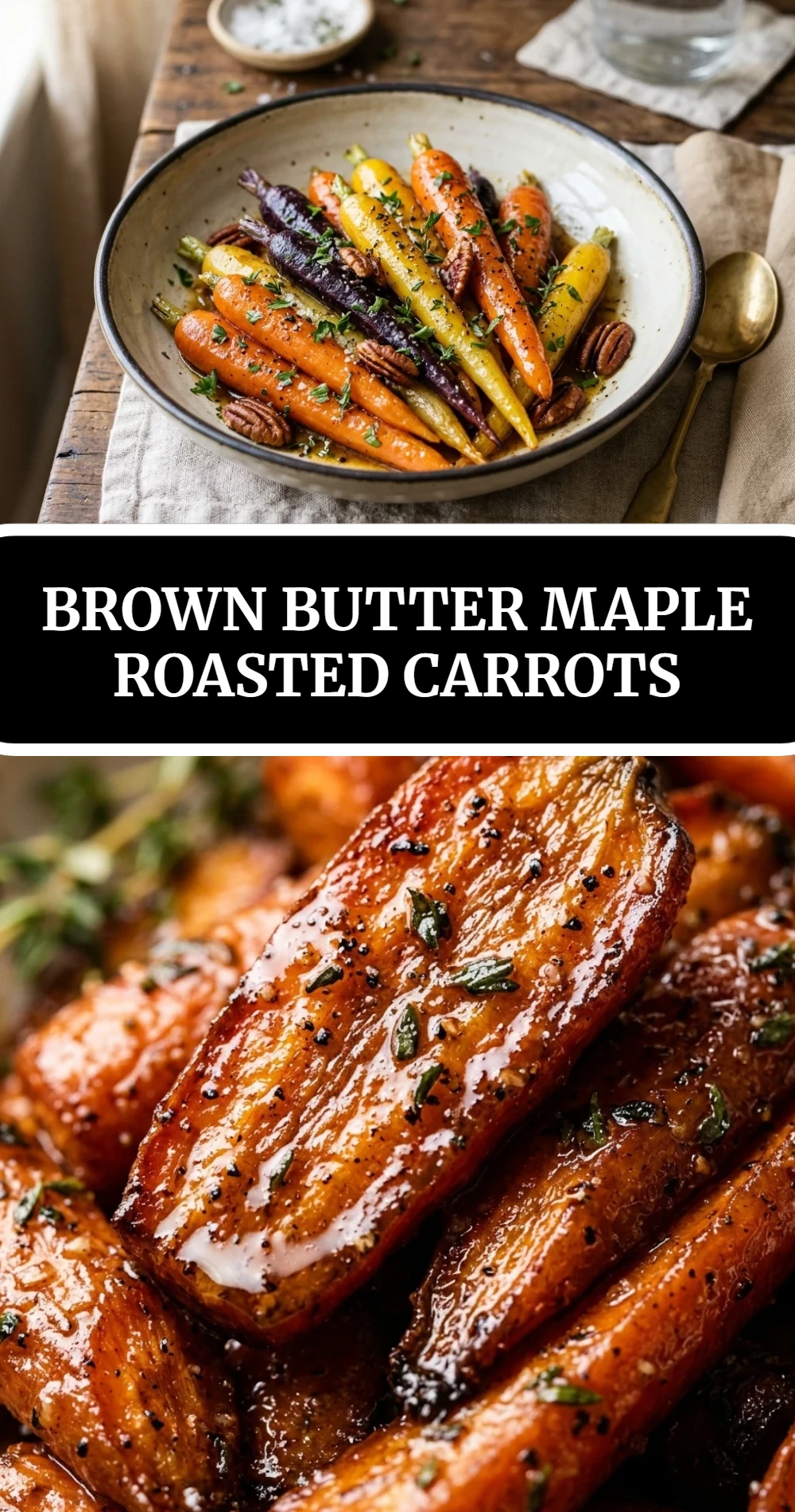 Brown Butter Maple Roasted Carrots
