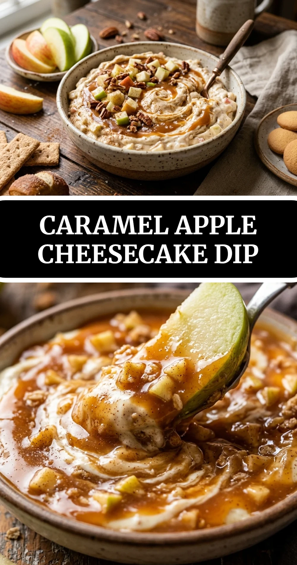 caramel apple cheesecake dip