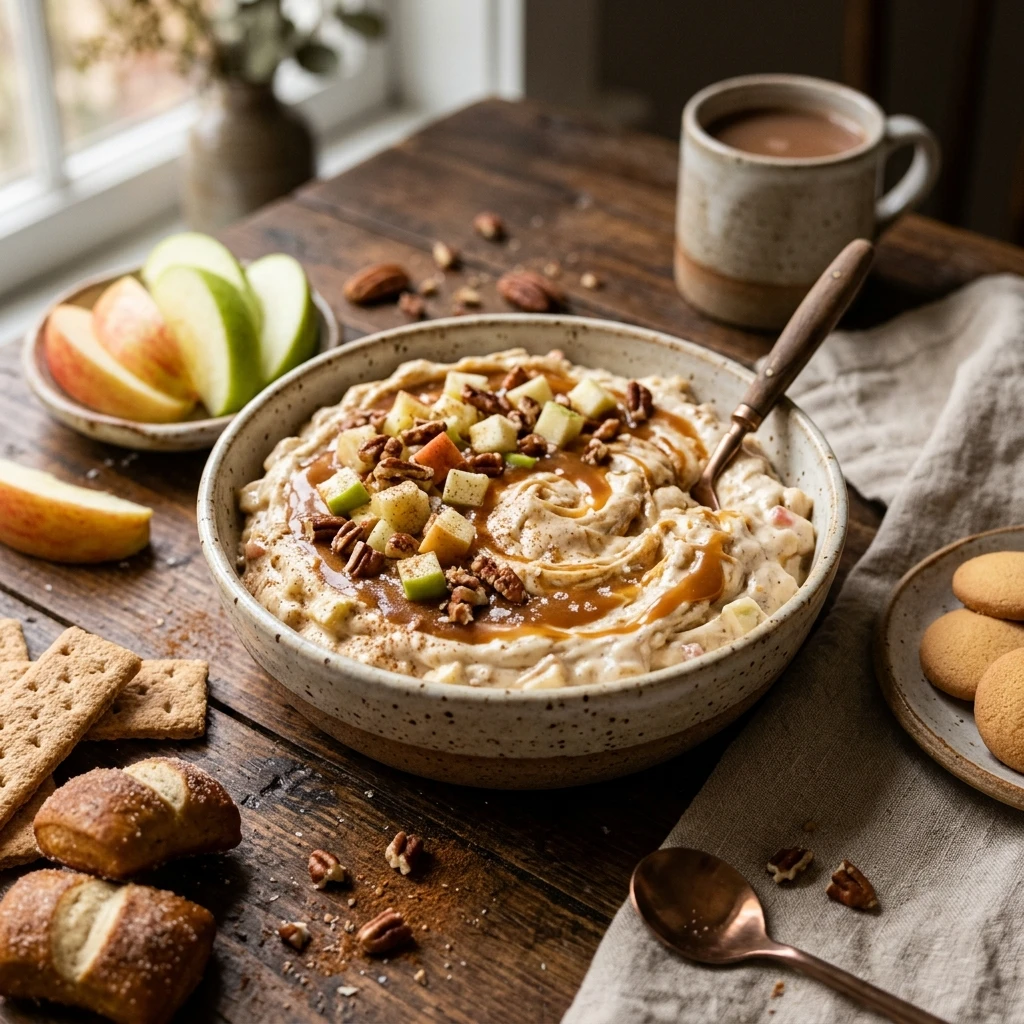 caramel apple cheesecake dip