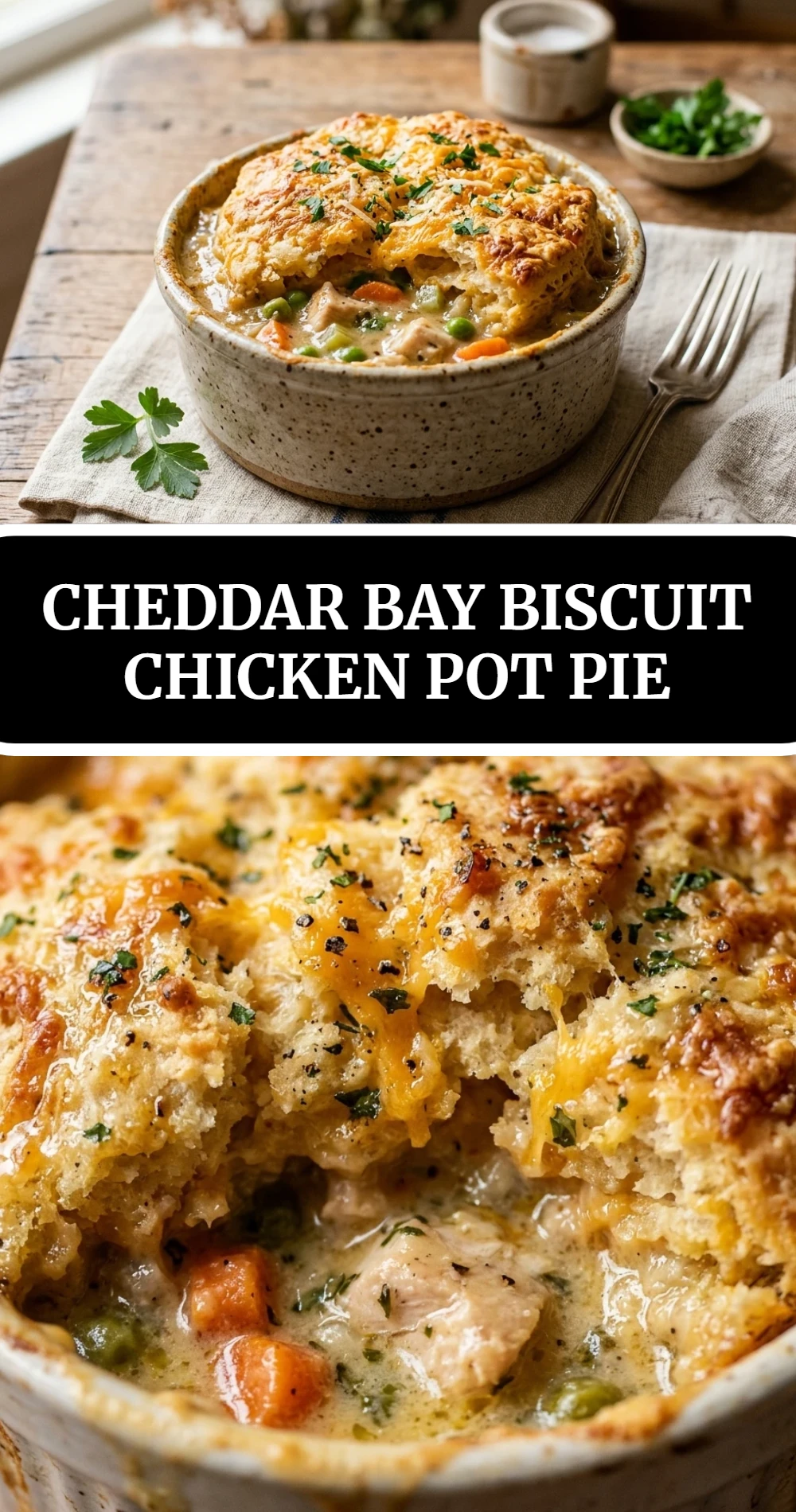 cheddar bay biscuit chicken pot pie