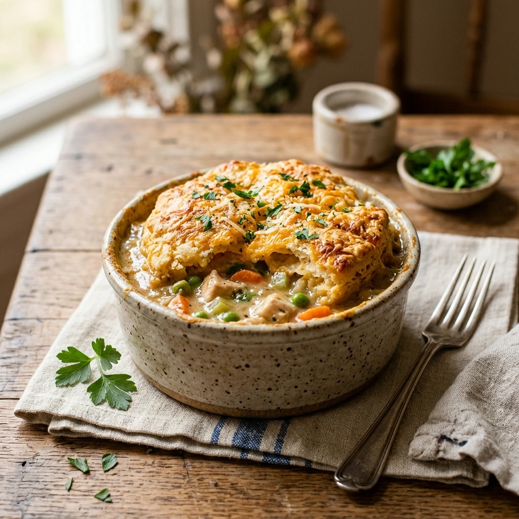 cheddar bay biscuit chicken pot pie