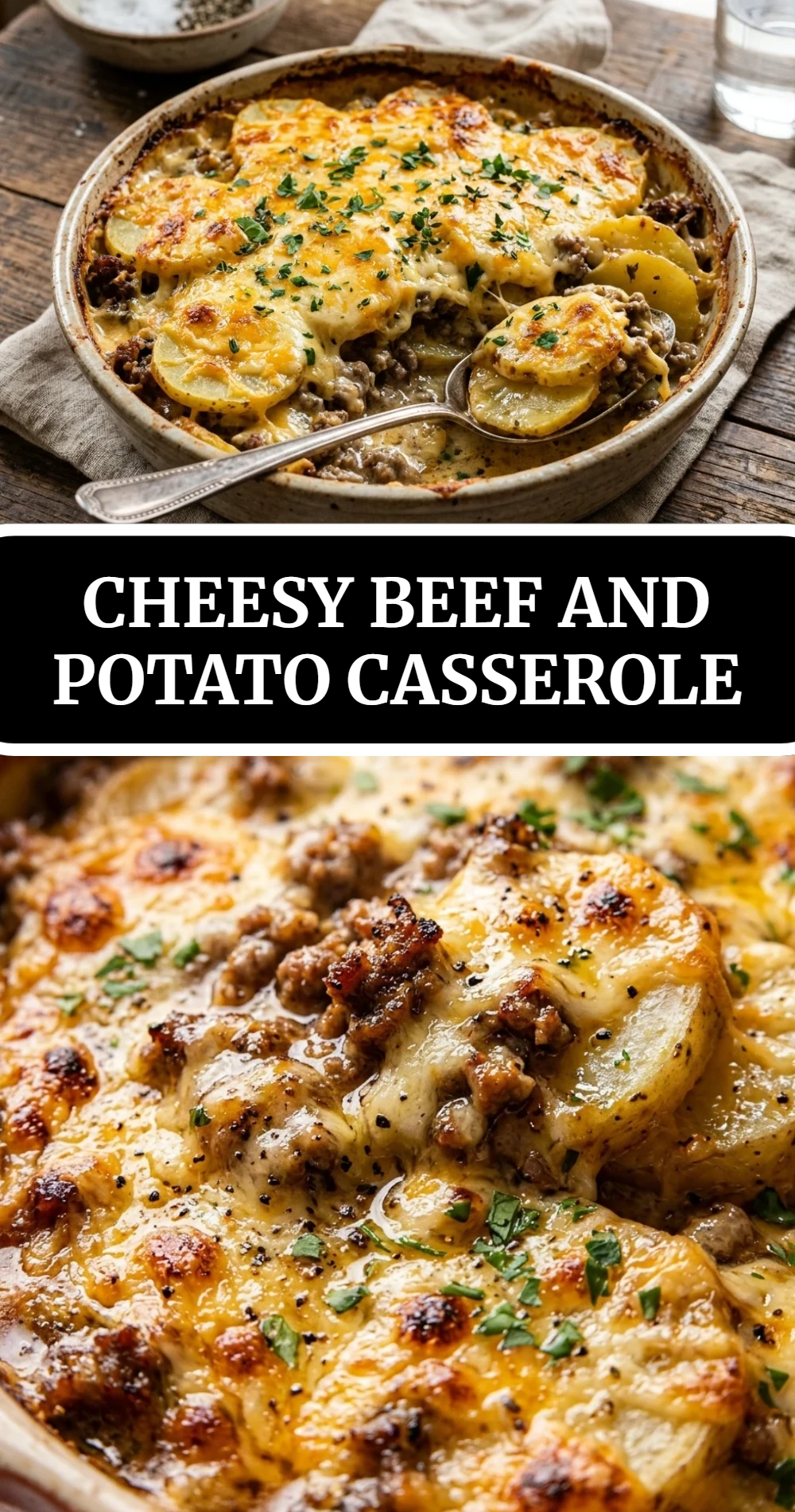 Cheesy Beef and Potato Casserole