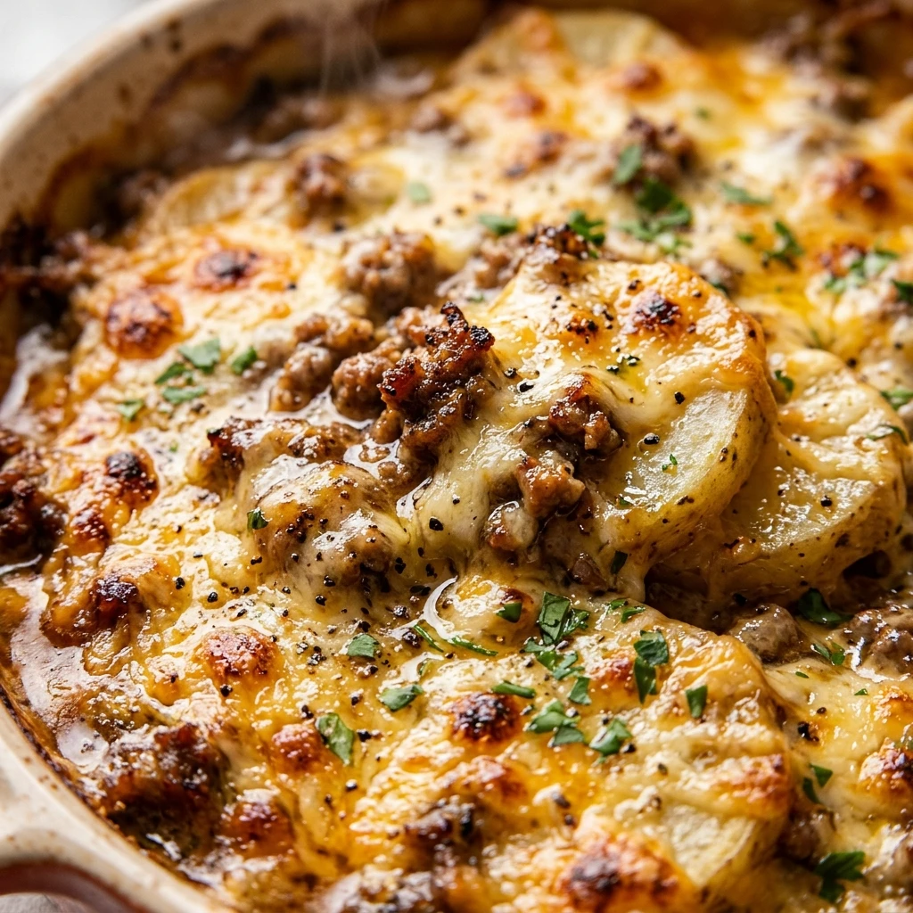 Cheesy Beef and Potato Casserole