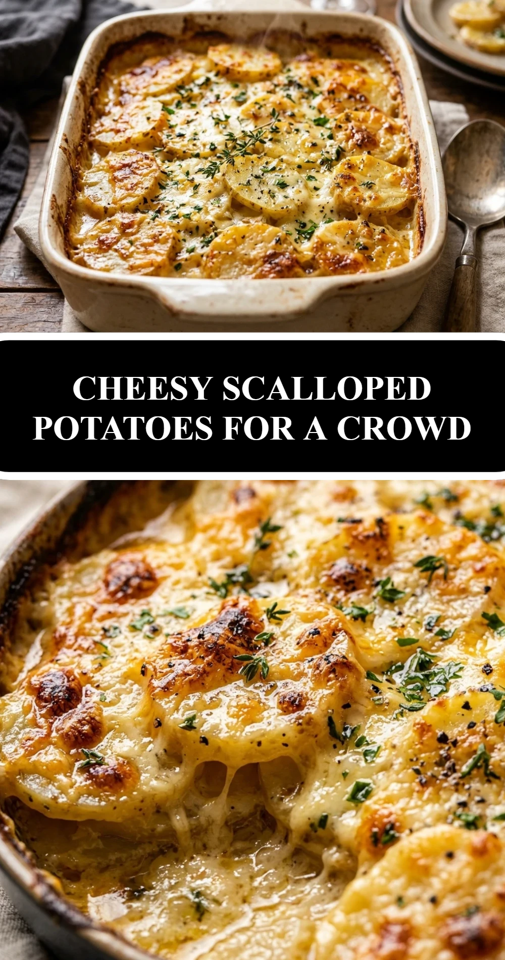 Cheesy Scalloped Potatoes for a Crowd