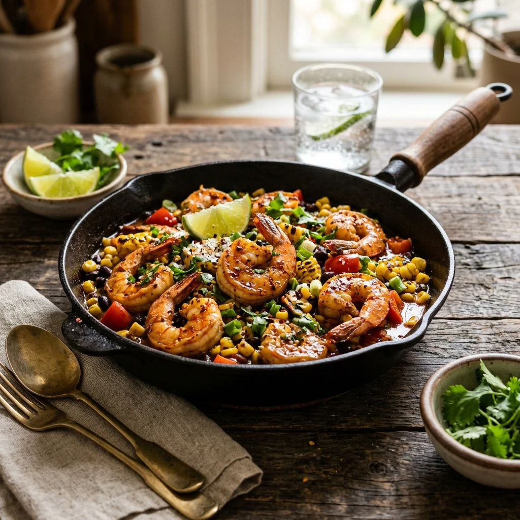 Chili Lime Shrimp Skillet