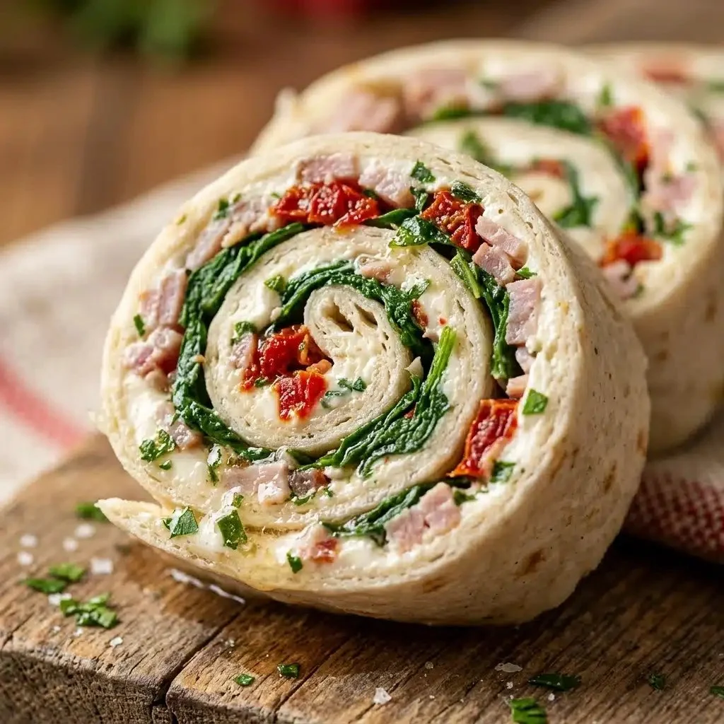 Delicious pinwheels for Christmas Eve finger foods.