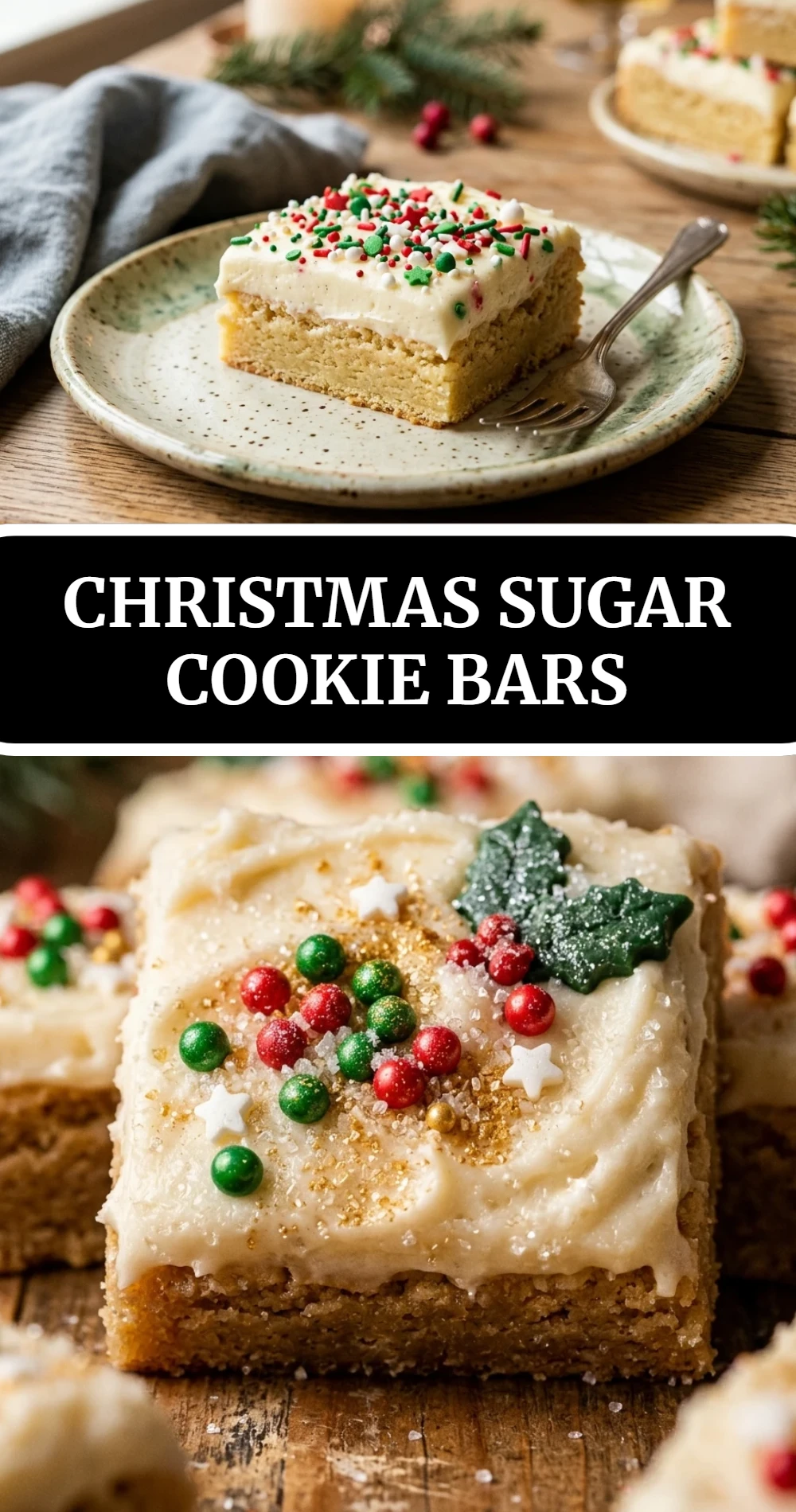 christmas sugar cookie bars