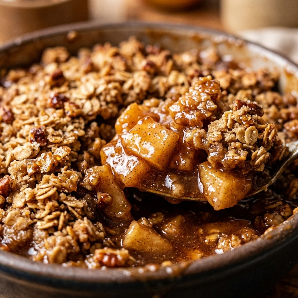 Cinnamon Apple Crisp With Oat Topping