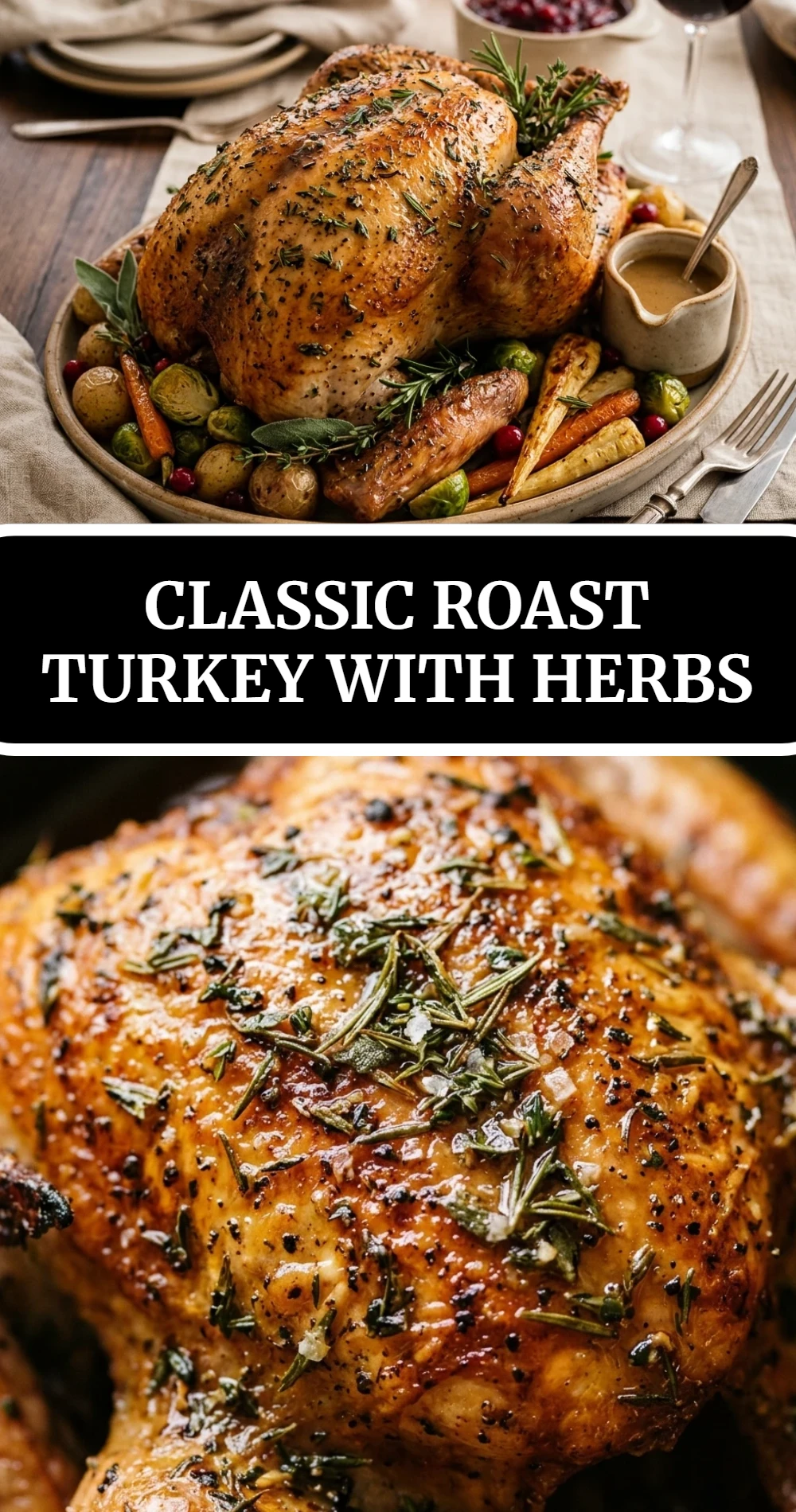 Classic Roast Turkey with Herbs