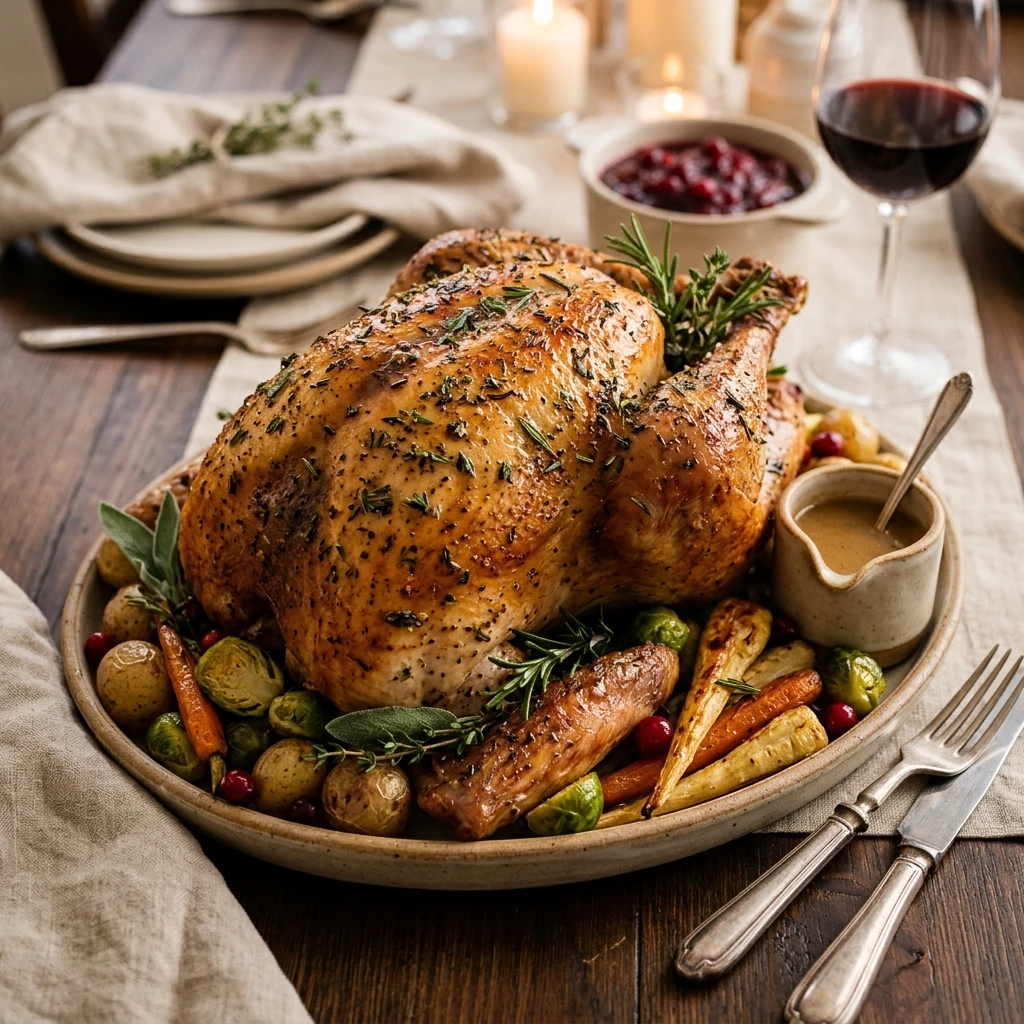 Classic Roast Turkey with Herbs