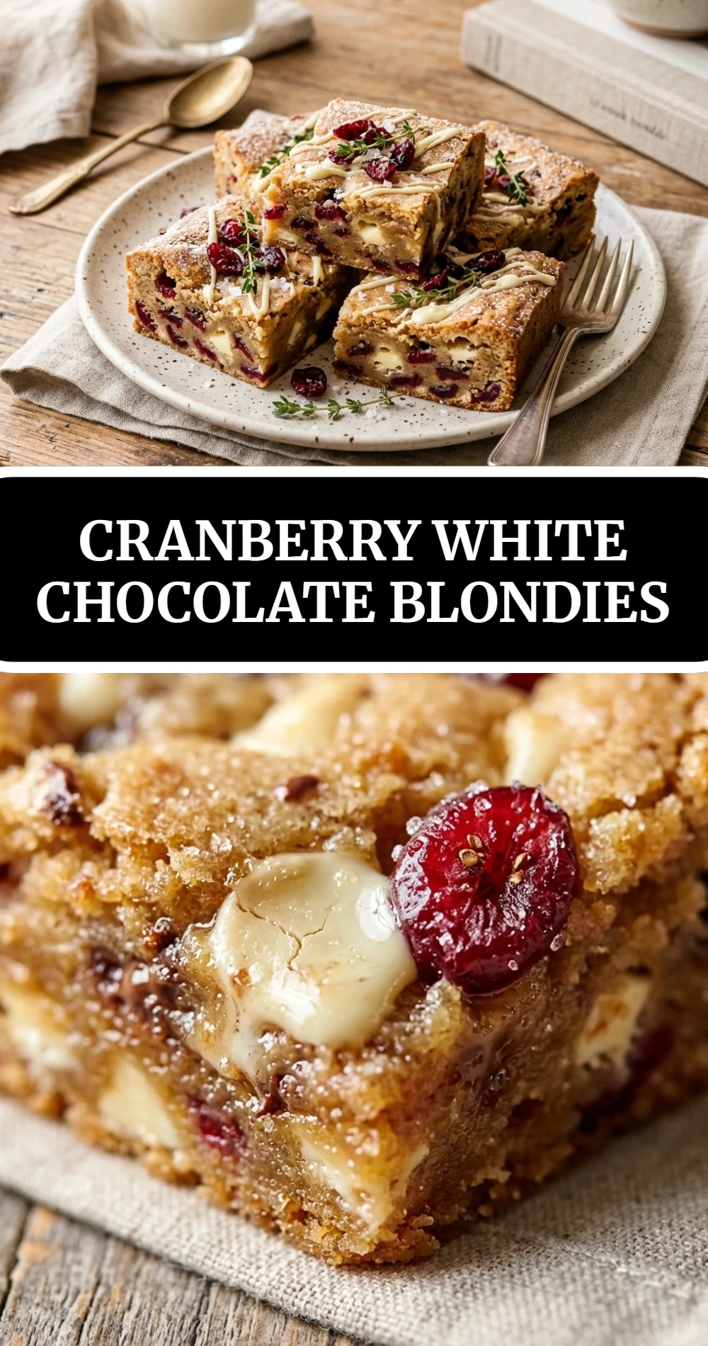 cranberry white chocolate blondies