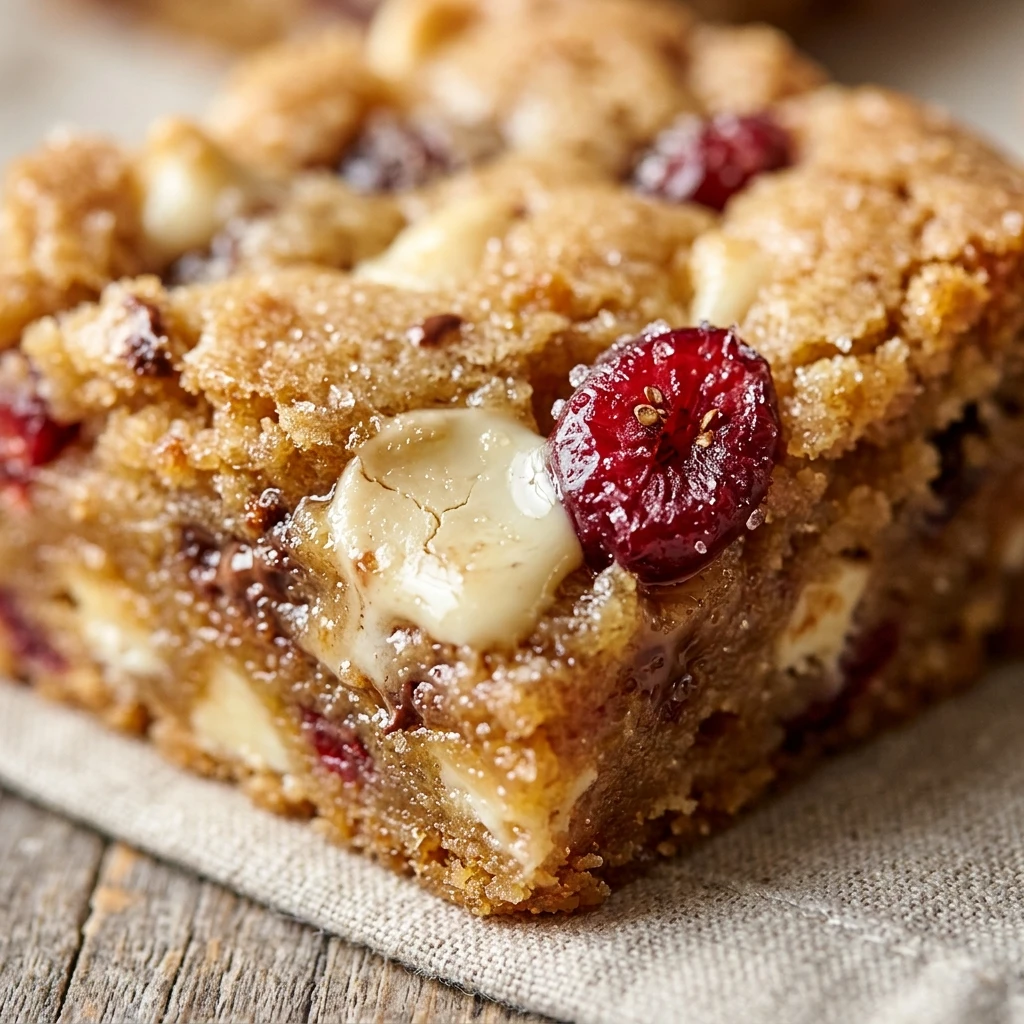 cranberry white chocolate blondies