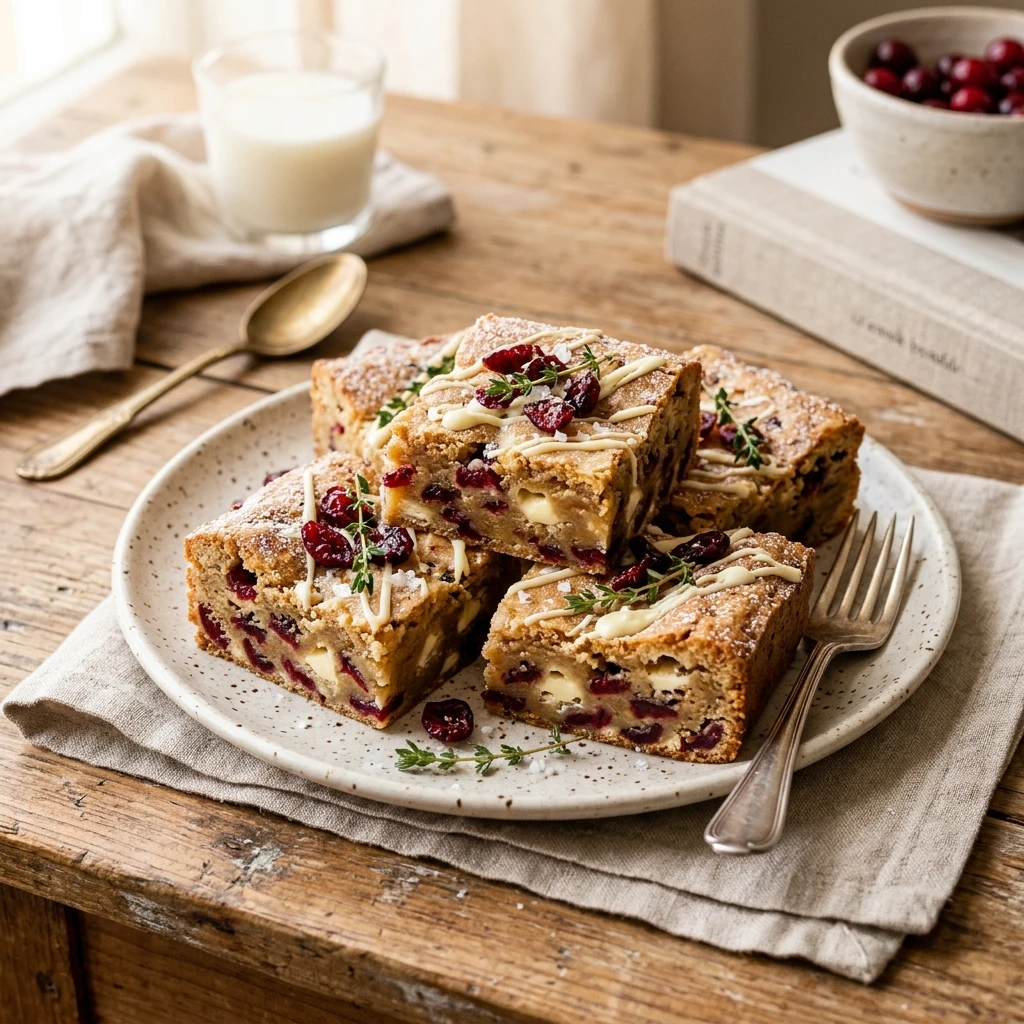cranberry white chocolate blondies