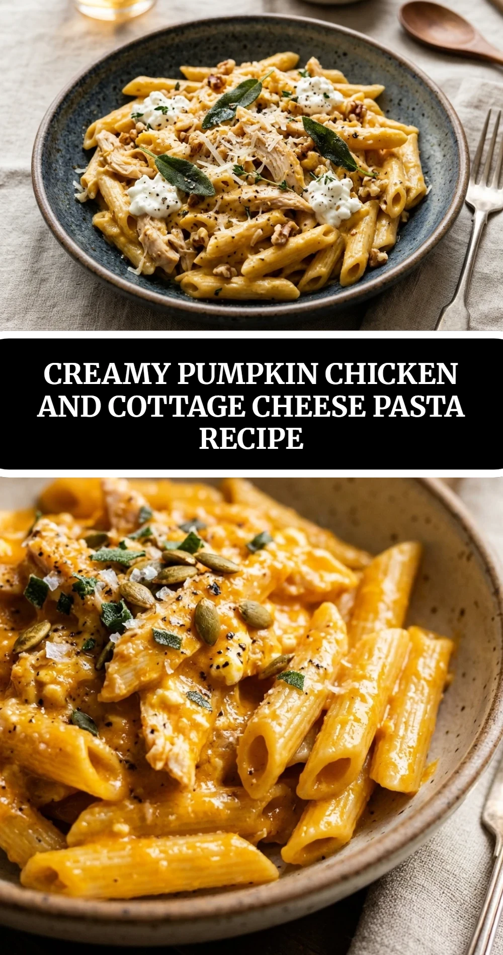 Creamy Pumpkin Chicken And Cottage Cheese Pasta Recipe