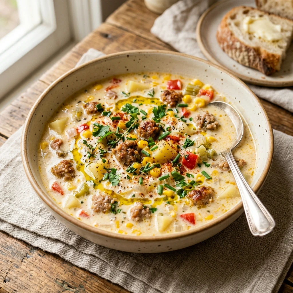 Creamy Sausage Corn Chowder