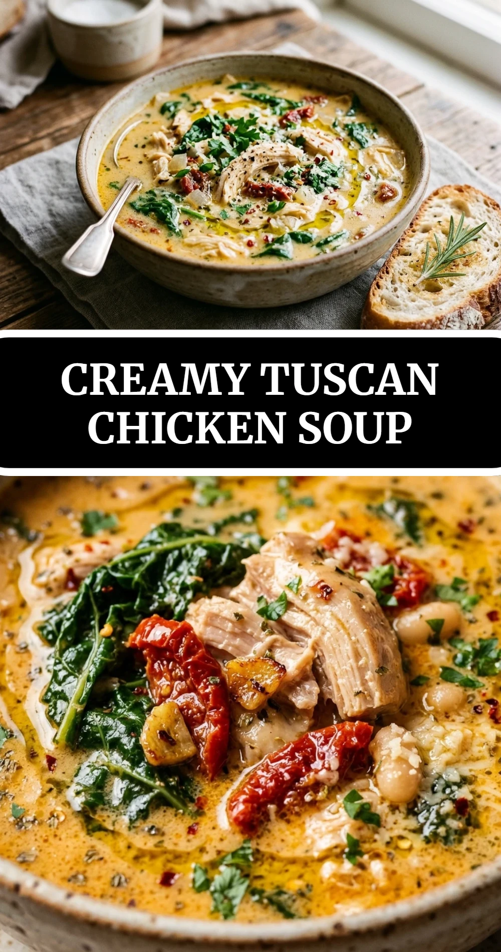 creamy tuscan chicken soup