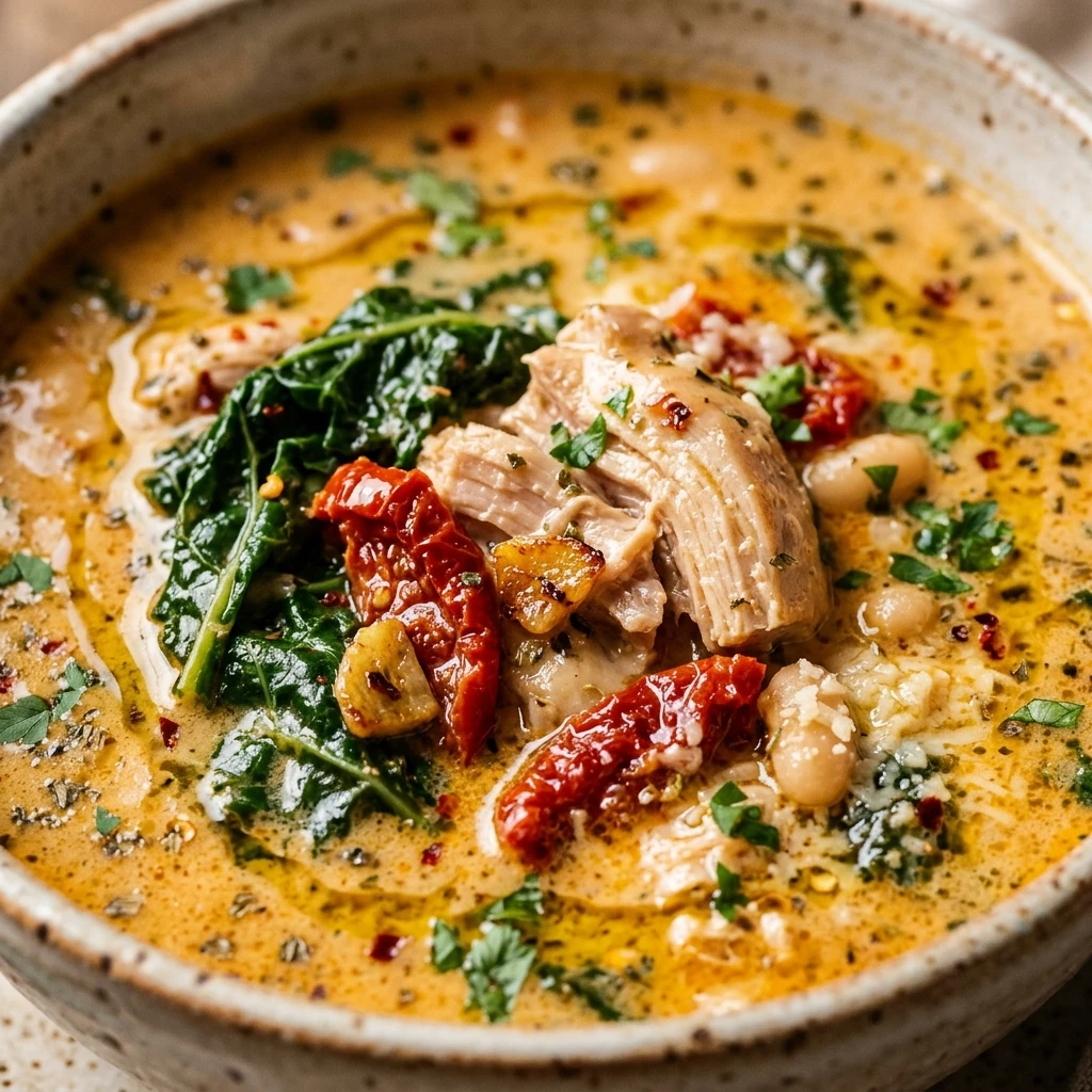 creamy tuscan chicken soup