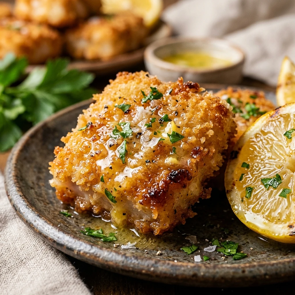 Crispy Lemon Butter Fish Bites